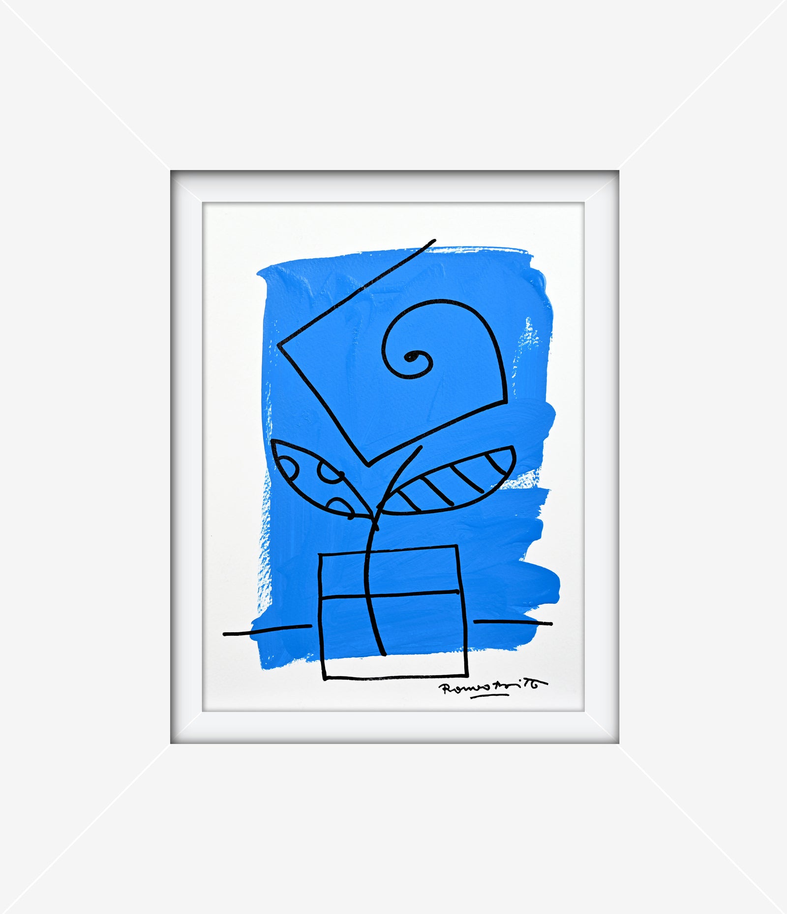 Romero Britto two color collection original drawing contemporary pop art piece