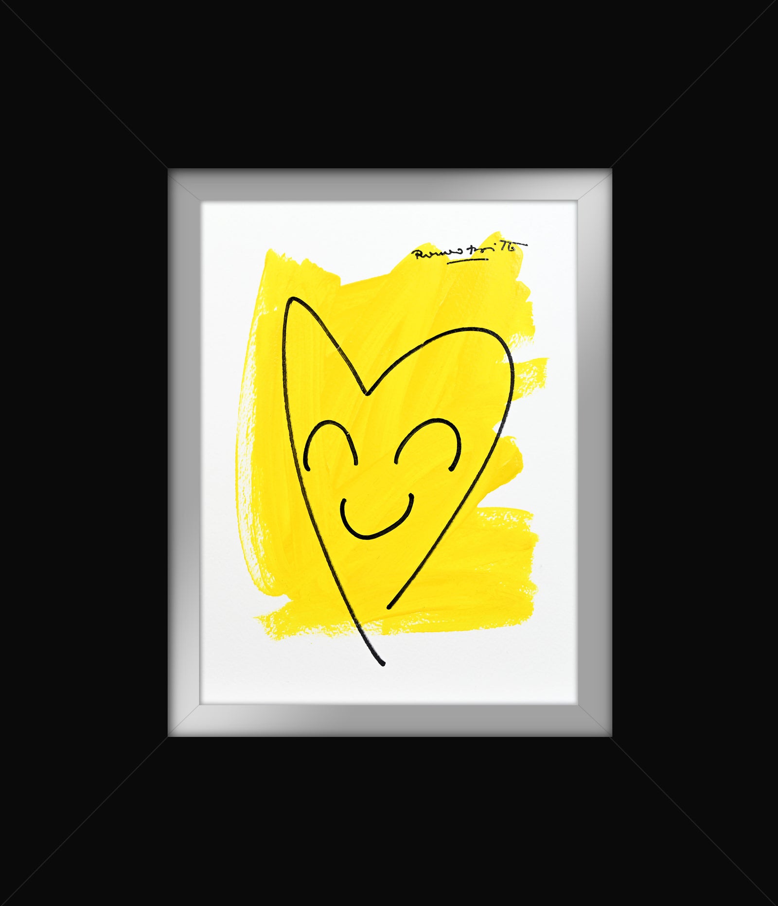 Romero Britto two color collection original drawing colorful pop art design