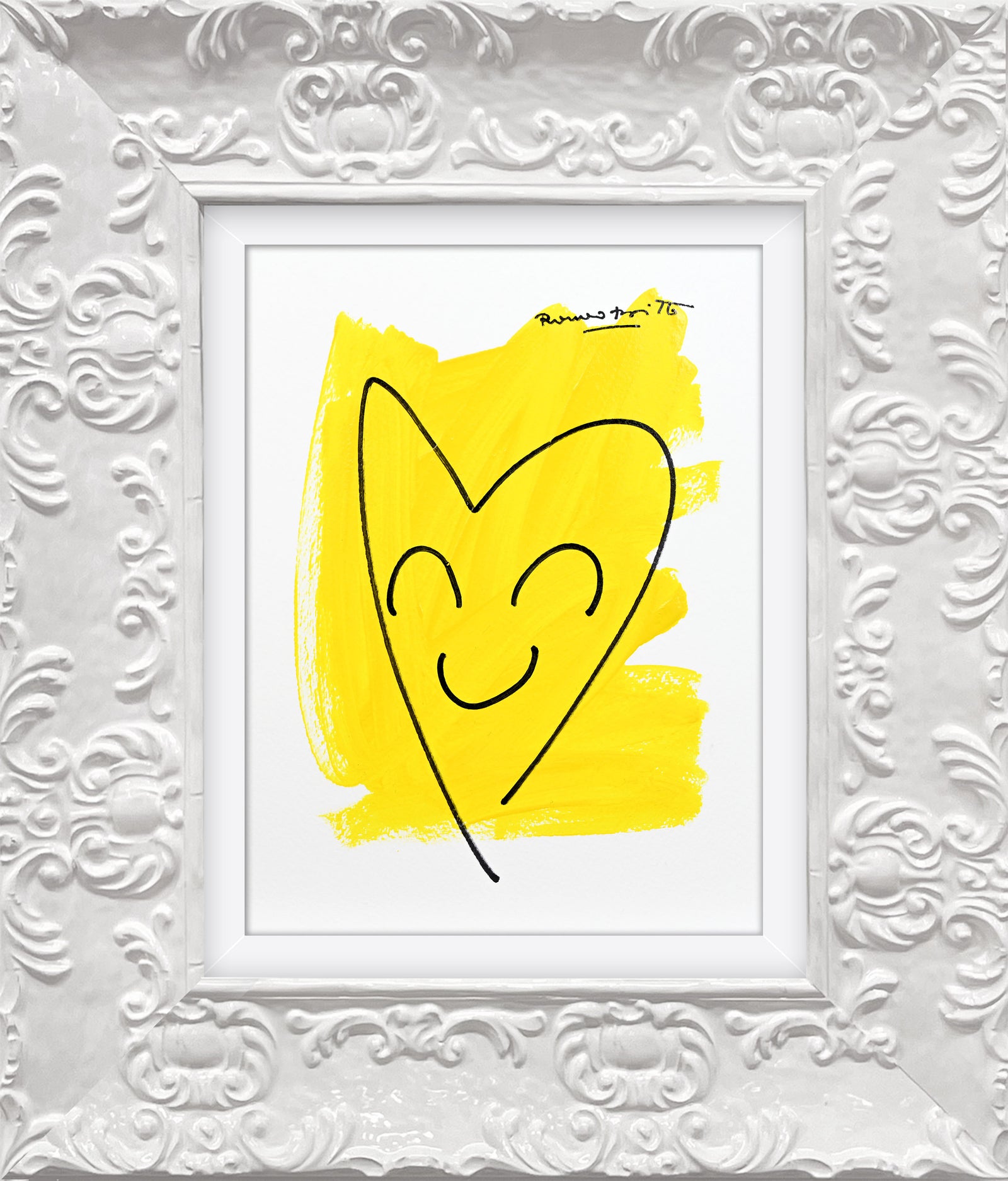 Romero Britto two color collection original drawing colorful pop art design