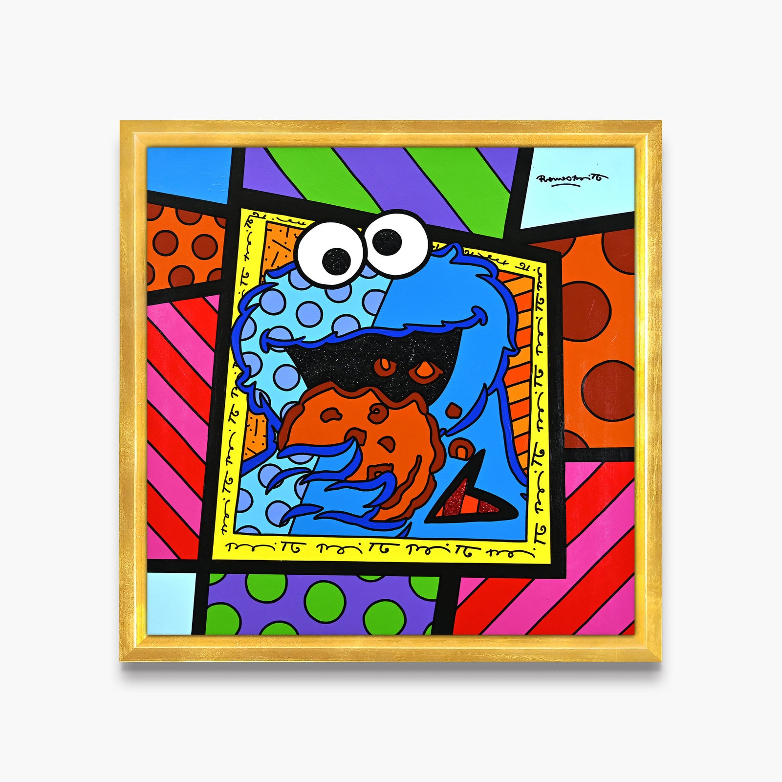 Cookie Monster - Sesame Street by Britto - Original Painting