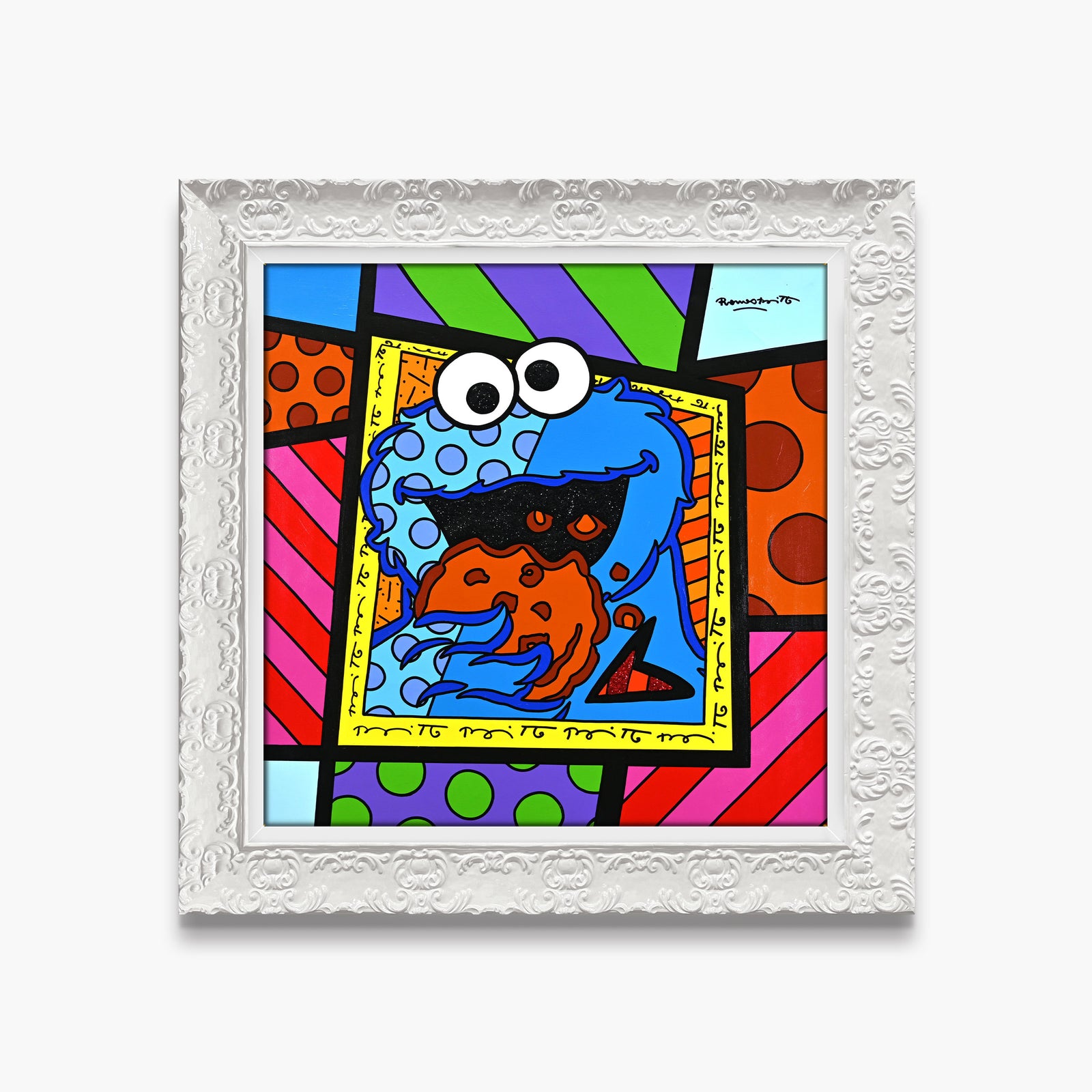 Cookie Monster - Sesame Street by Britto - Original Painting