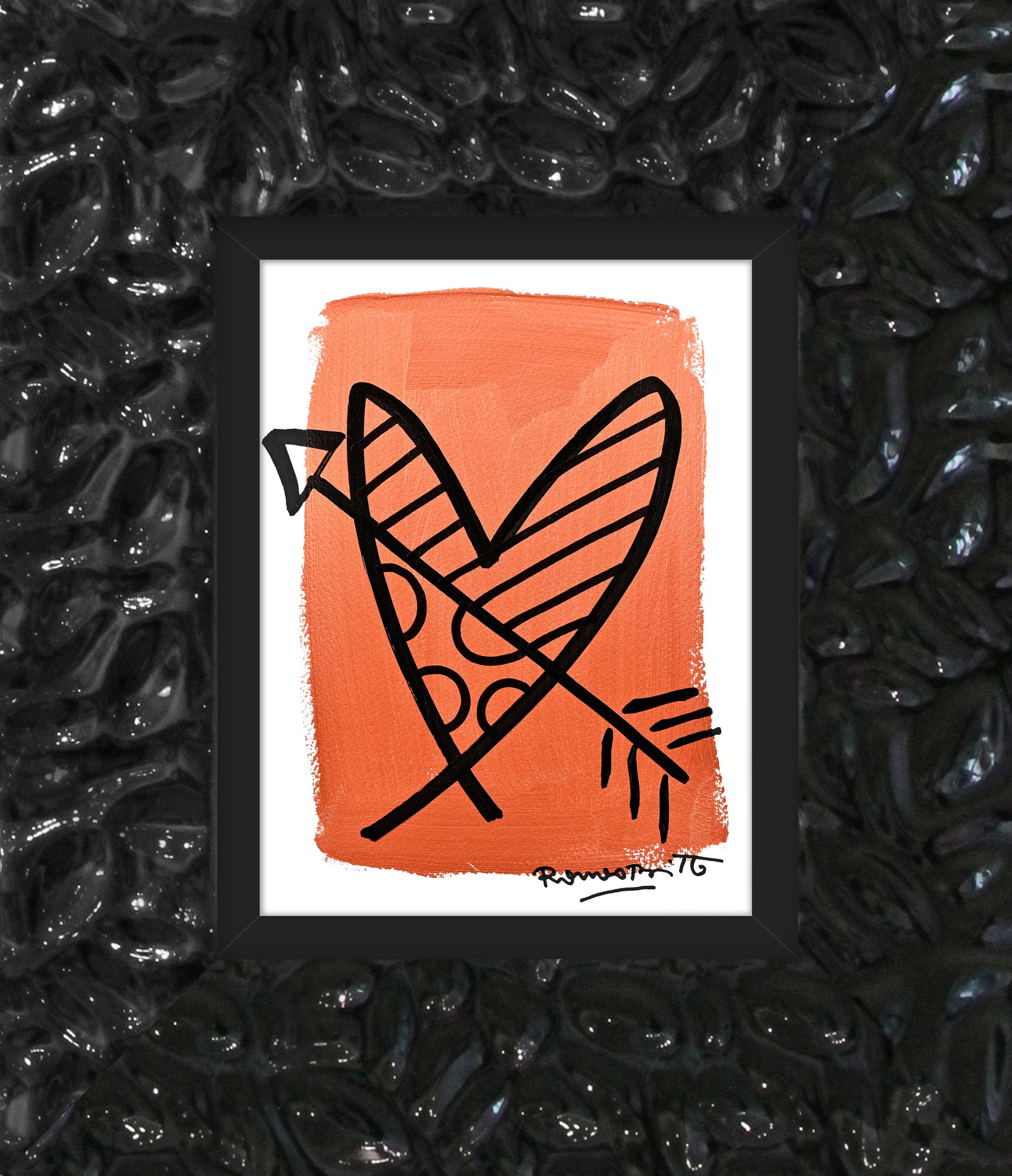 modern pop art two color collection original drawing vibrant home decor