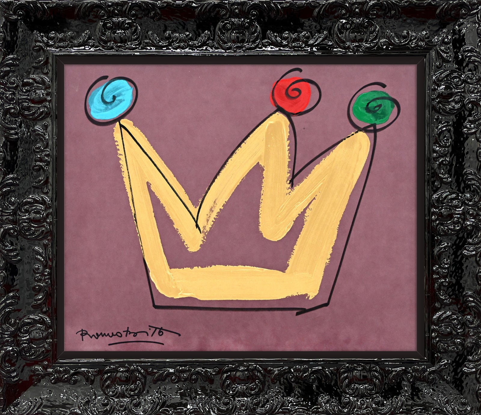 royalty crown original drawing colorful decorative collectible gift idea