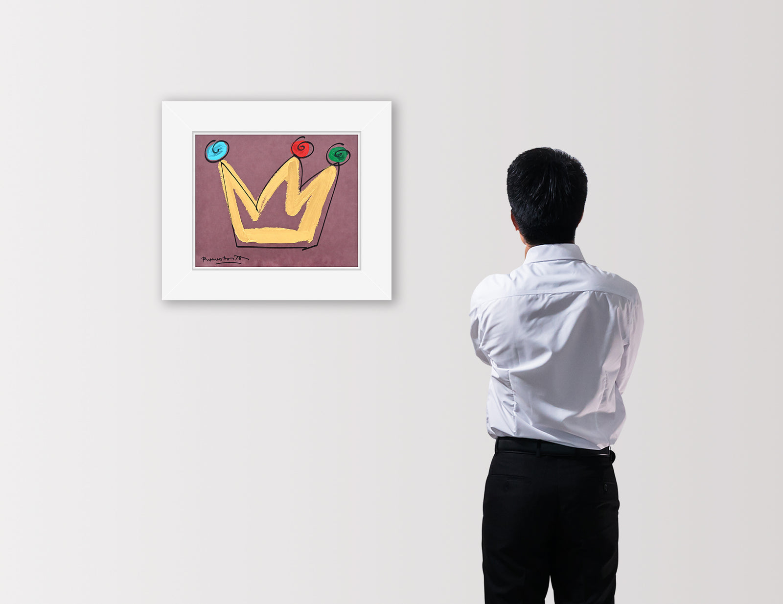 royalty crown original drawing artistic colorful design collectible
