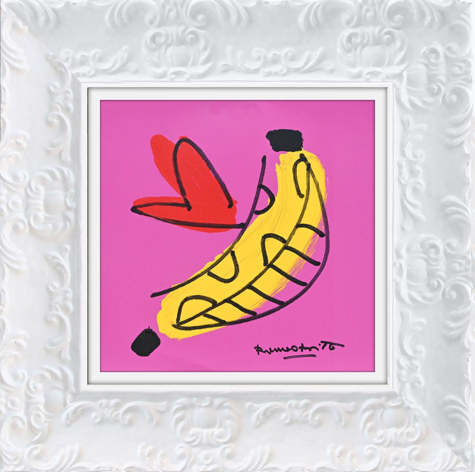 banana original drawing artistic colorful design collectible