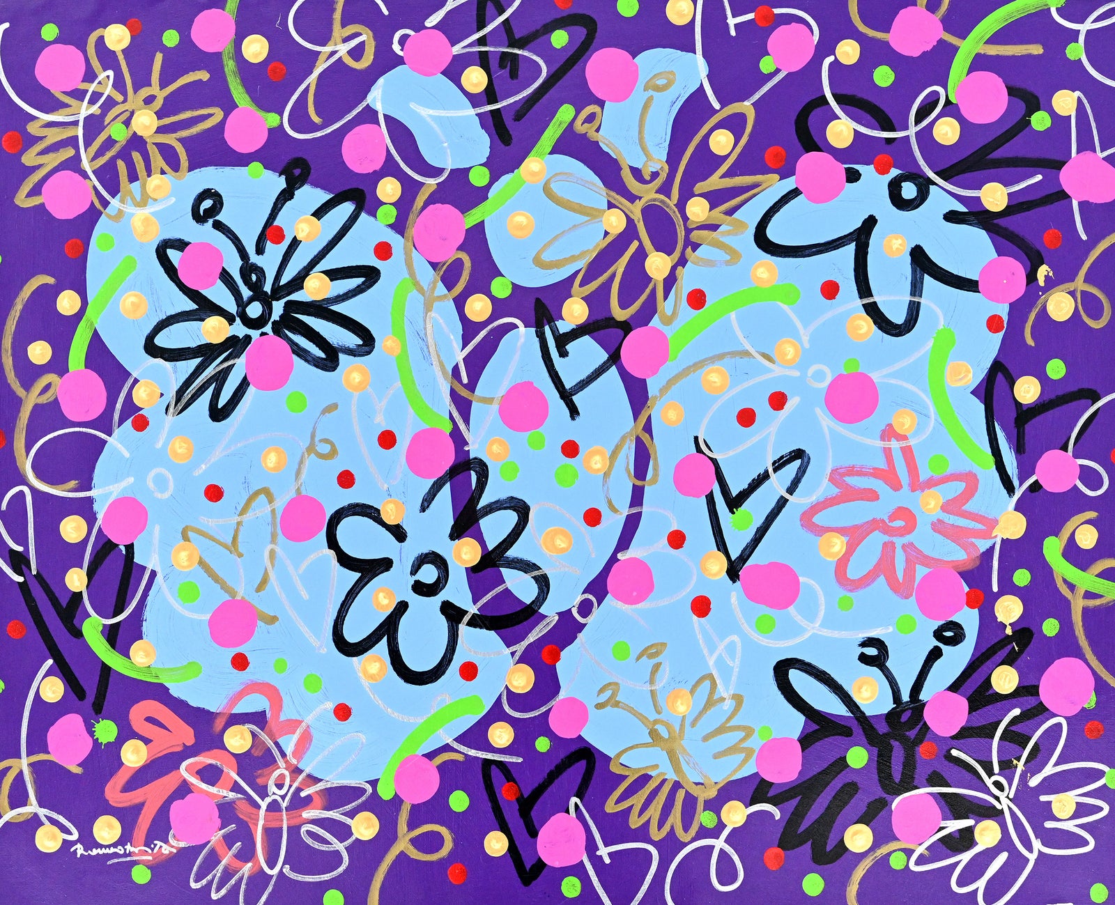 Garden Butterflies - Original Painting