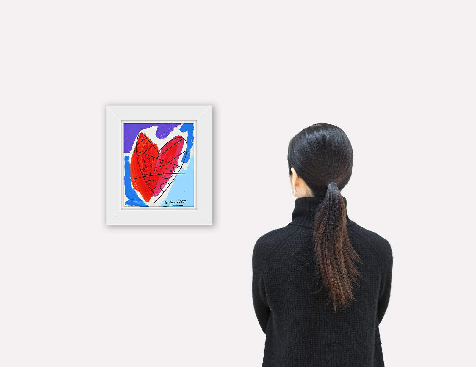 thomas collection heart original drawing artistic colorful design collectible