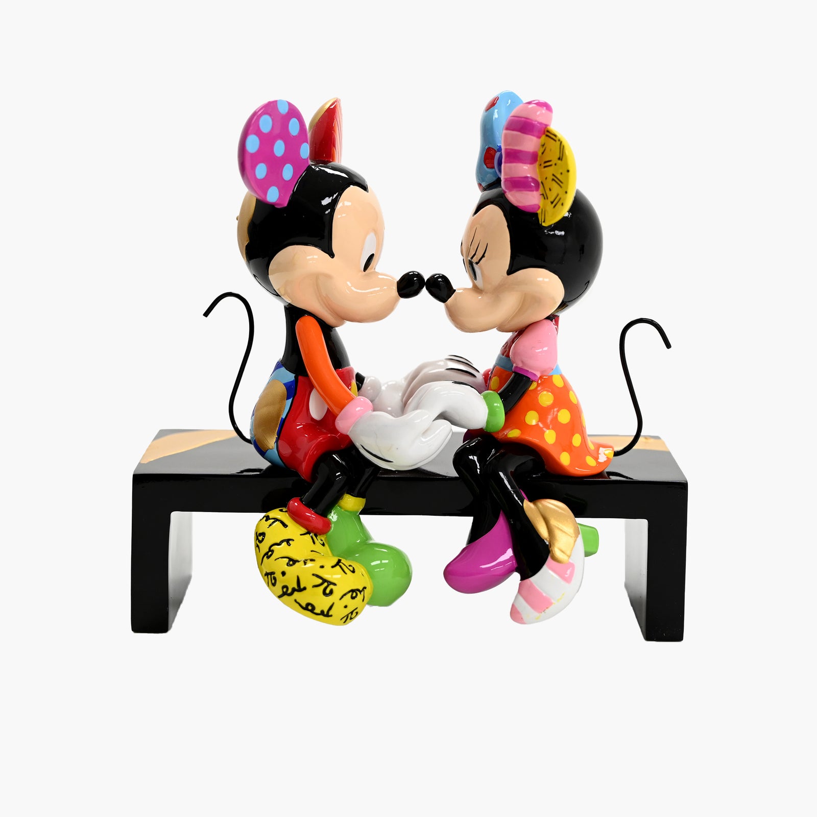 Mickey and Minnie - Disney By Britto - Touch of Gold Original Sculpture