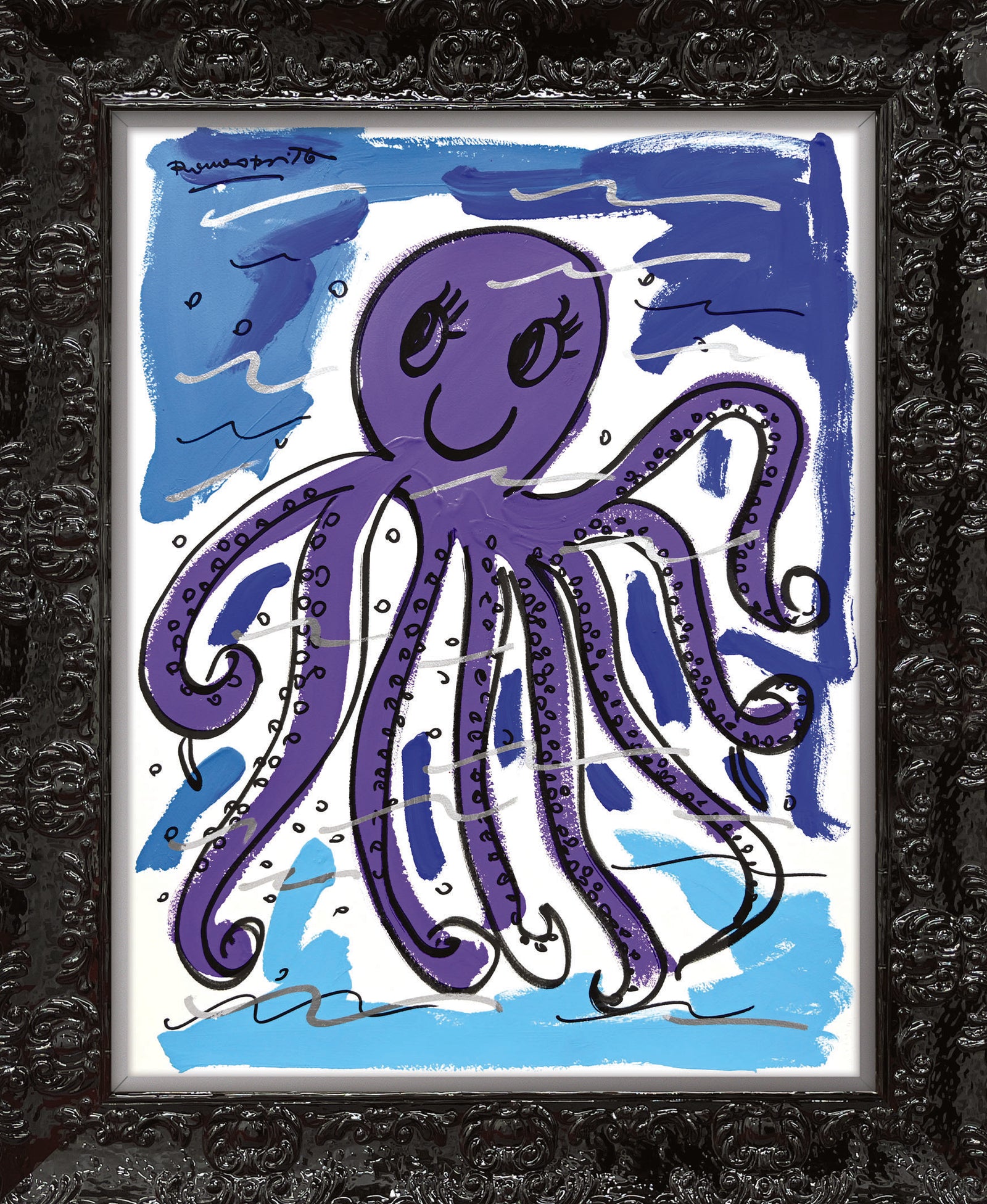 thomas collection octopus original drawing colorful decorative collectible gift idea