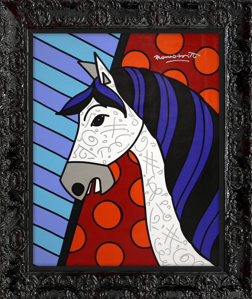 WHITE HORSE Original Painting Shop Britto