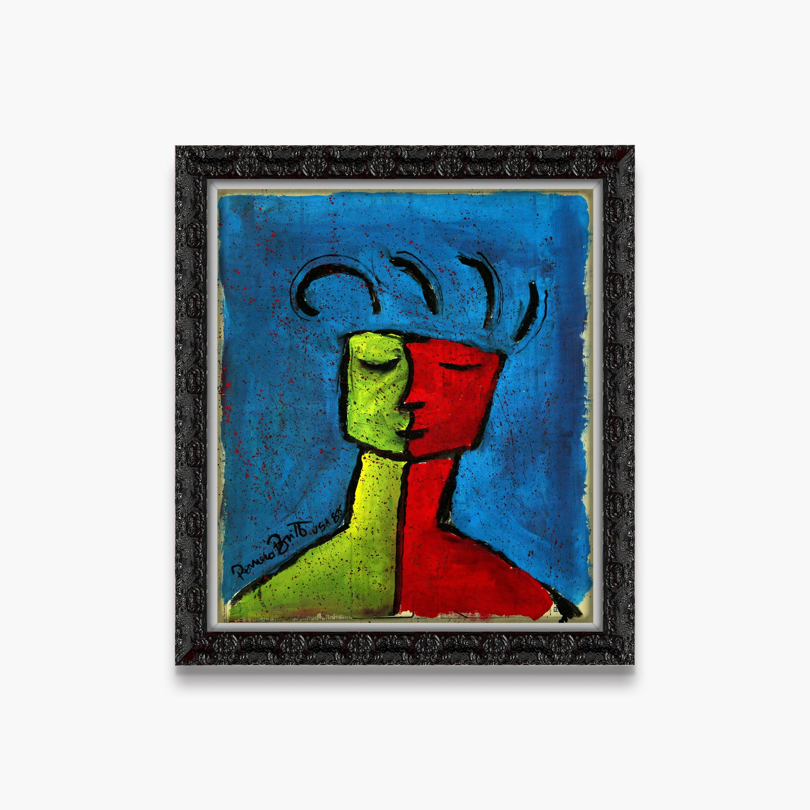 Blue - Original Vintage Painting