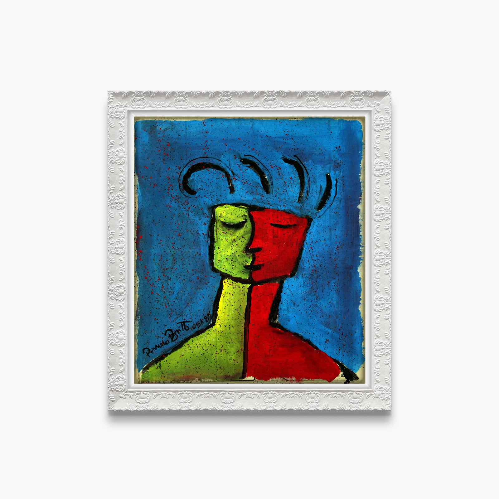 Blue - Original Vintage Painting