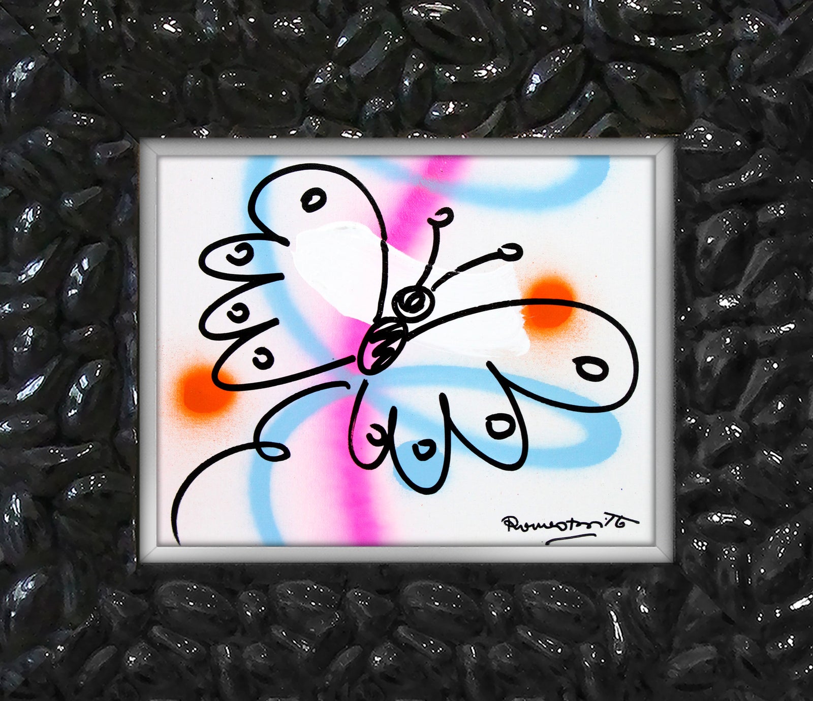 Romero Britto evolution original drawing contemporary pop art piece