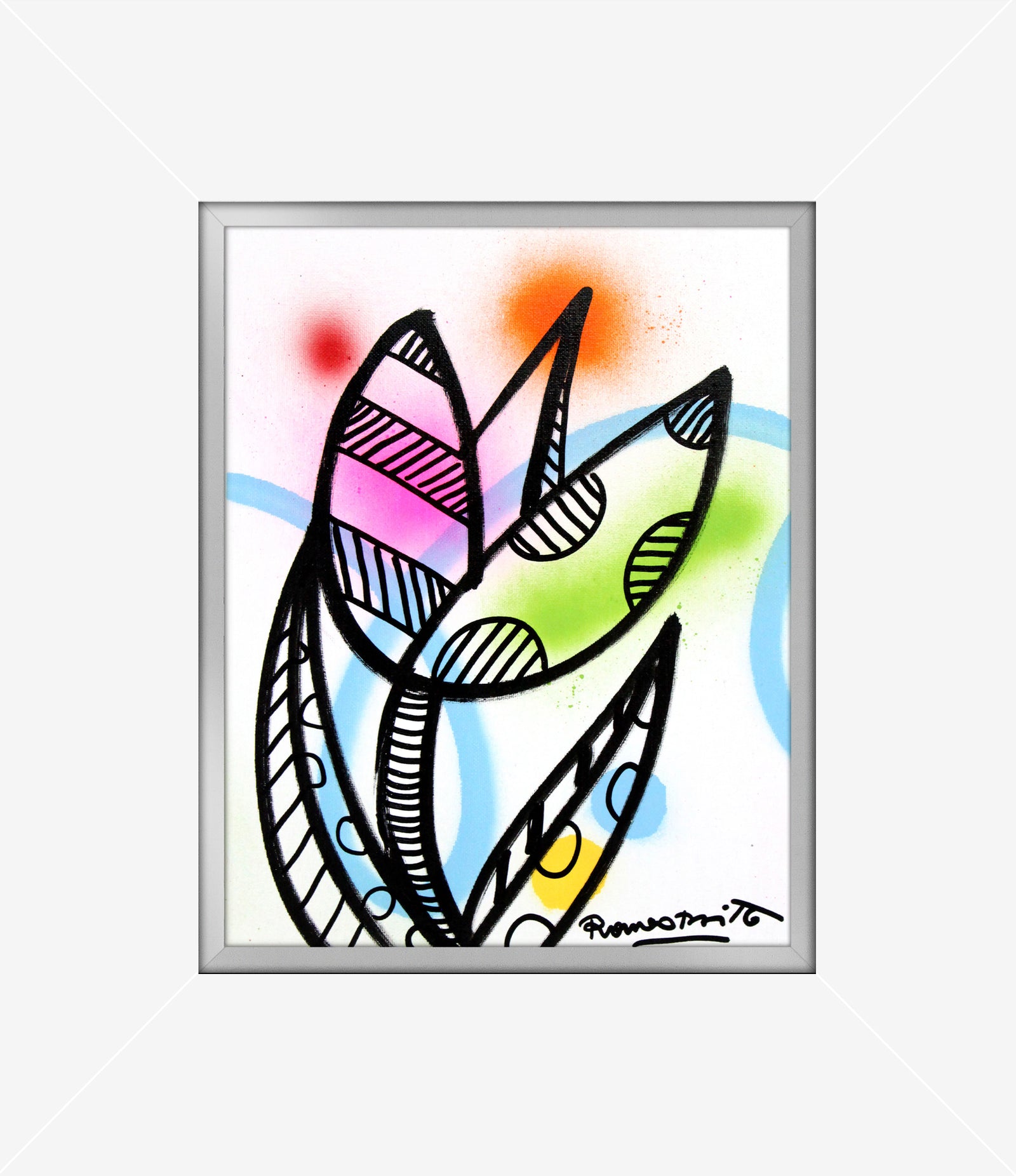 modern pop art evolution original drawing vibrant home decor