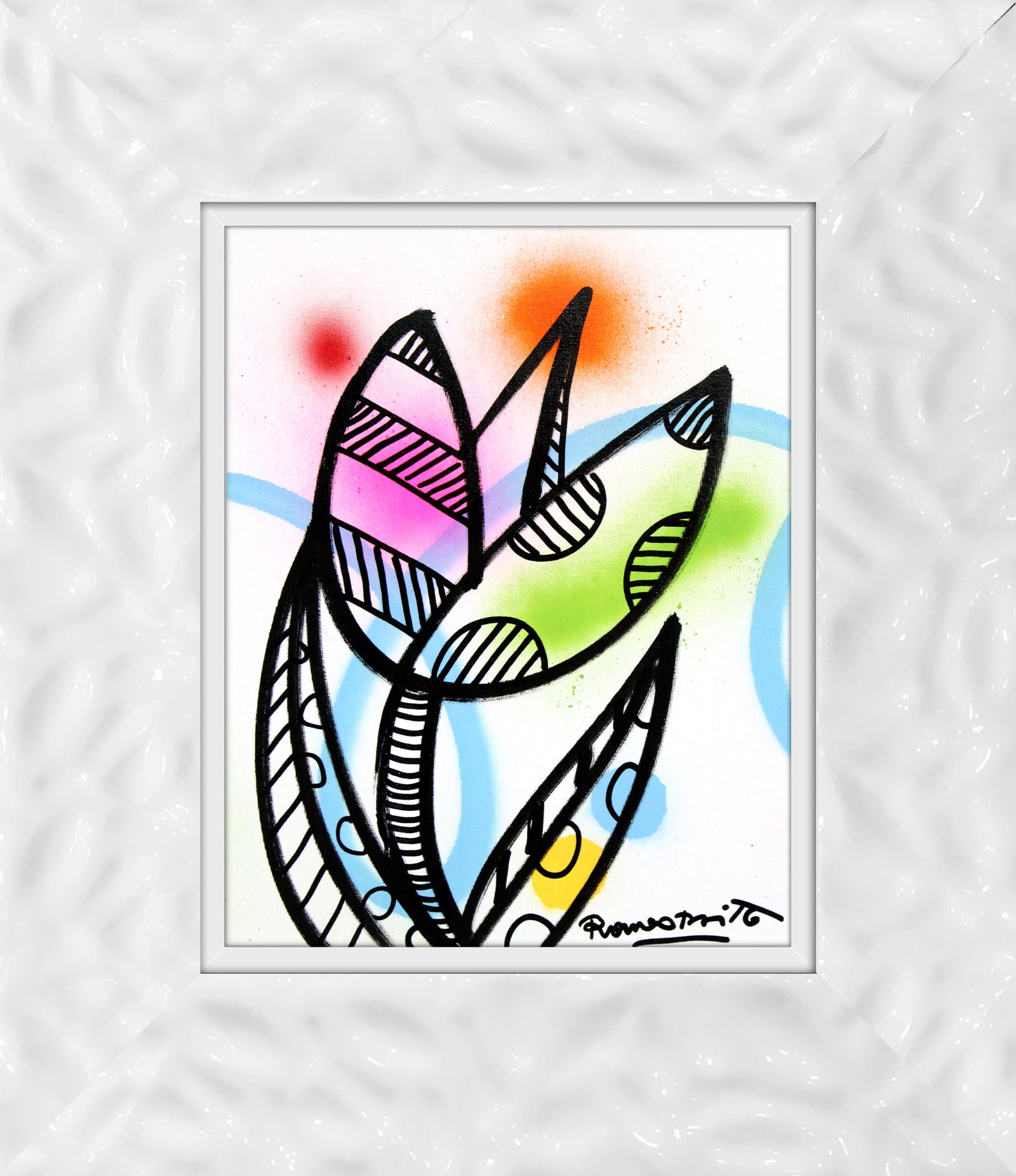 modern pop art evolution original drawing vibrant home decor