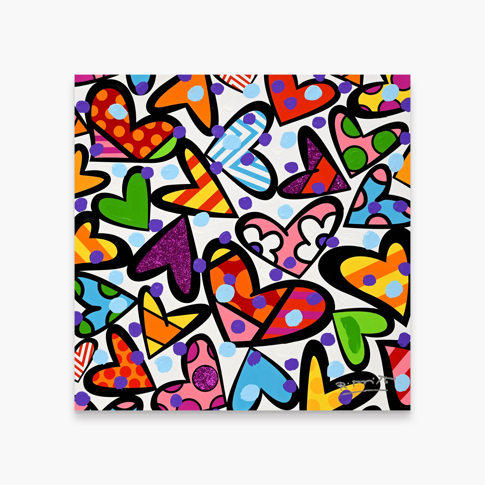 Hearts - Mixed Media Original