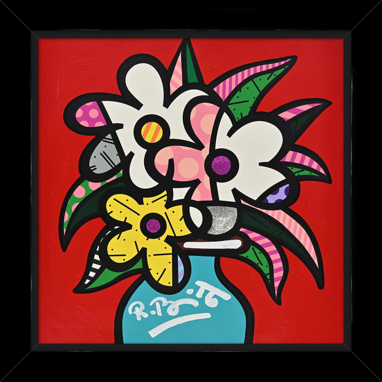 Cheryl's Flowers - Mixed Media Original