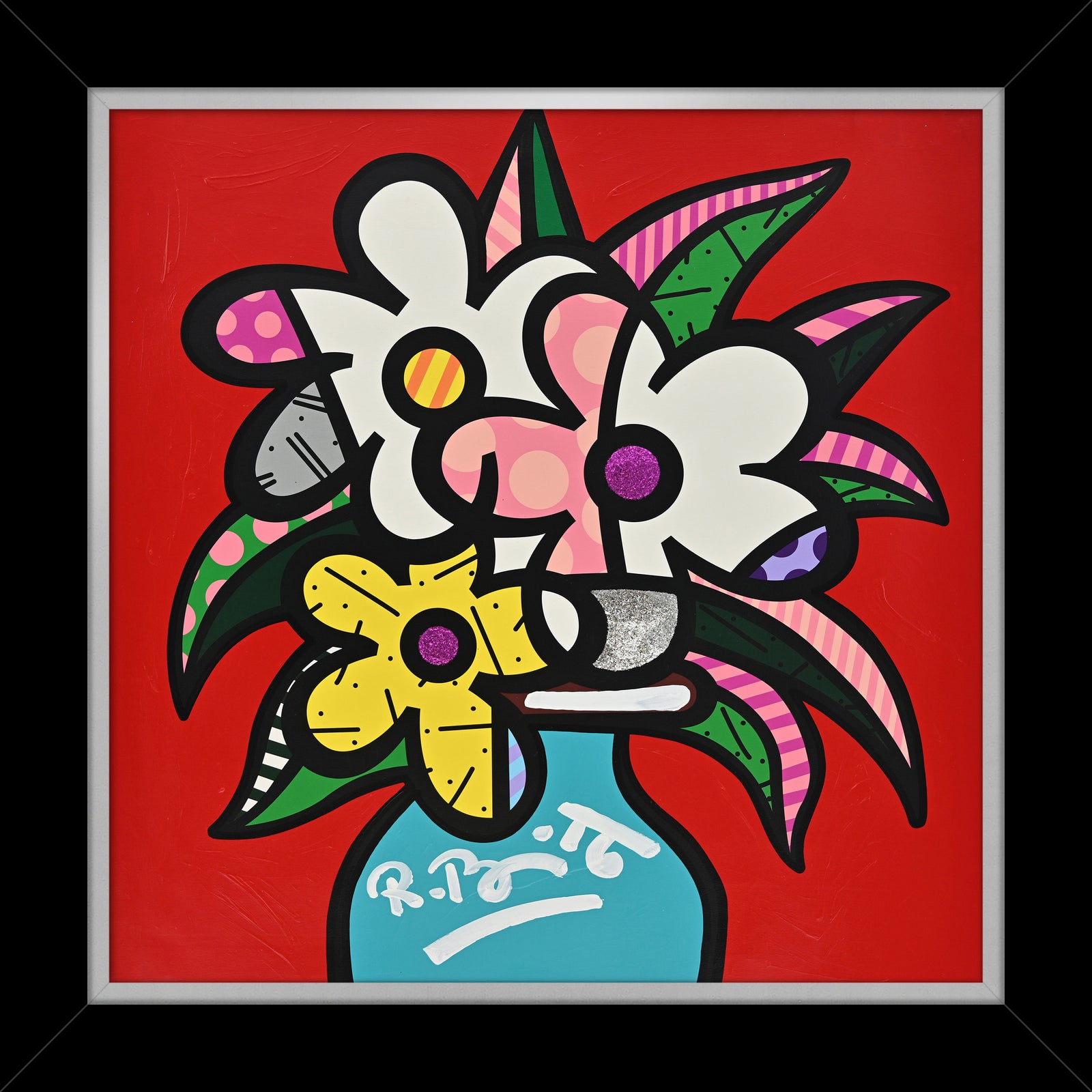 Cheryl's Flowers - Mixed Media Original