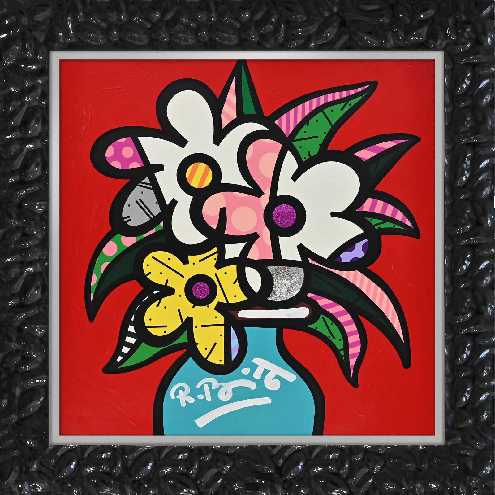 Cheryl's Flowers - Mixed Media Original