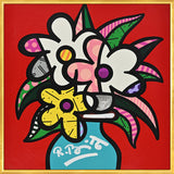 CHERYL'S FLOWERS -  Mixed Media Original