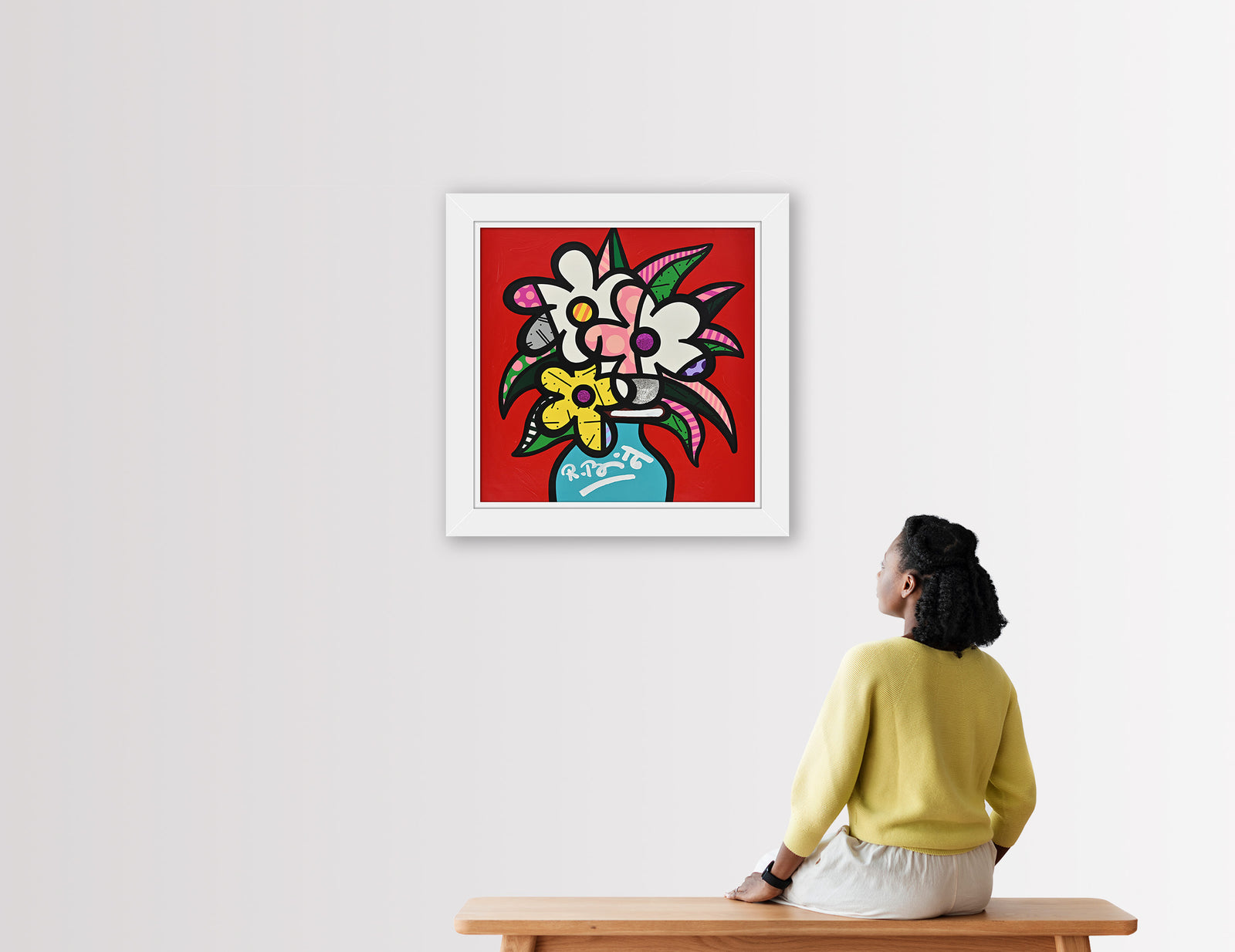 Cheryl's Flowers - Mixed Media Original