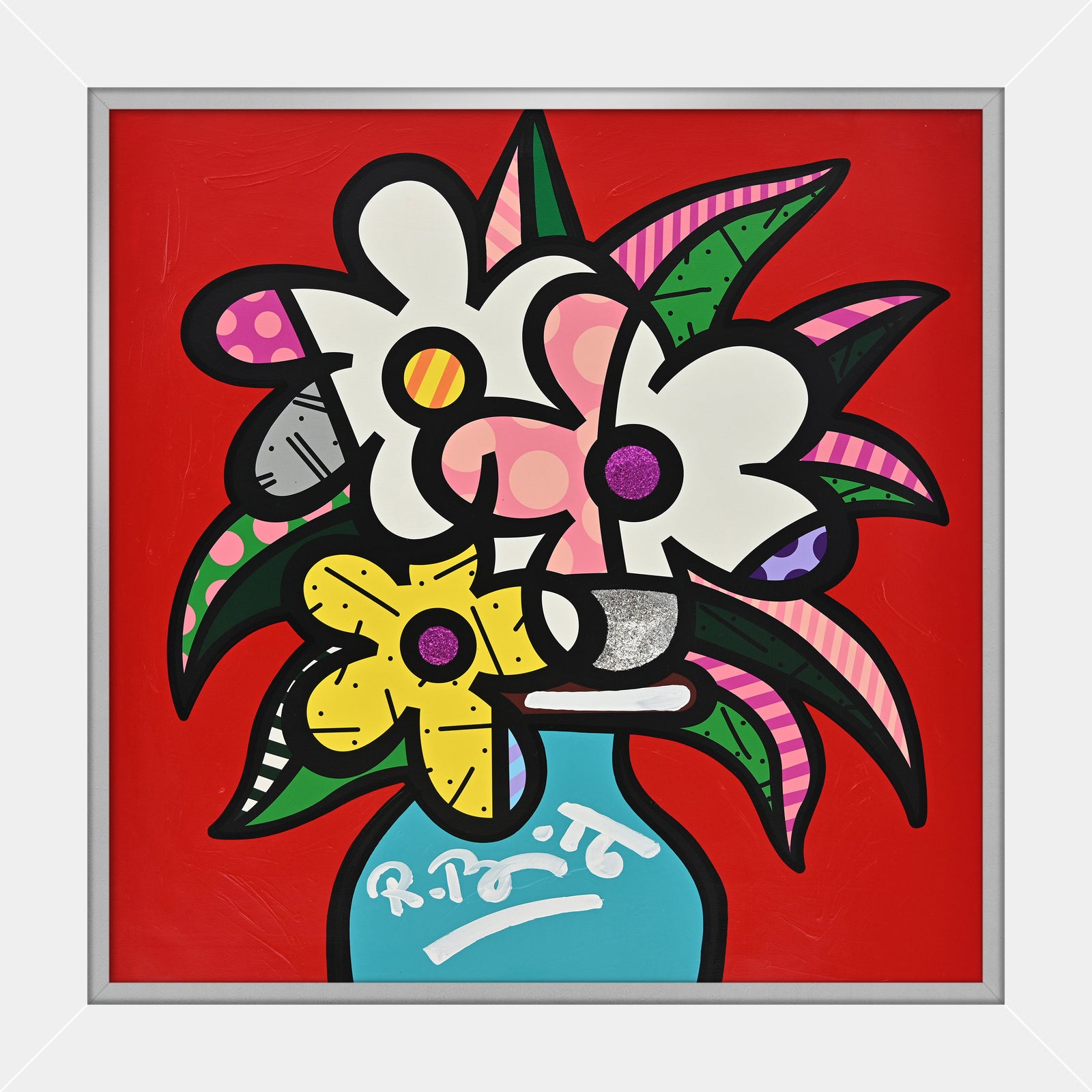 Cheryl's Flowers - Mixed Media Original