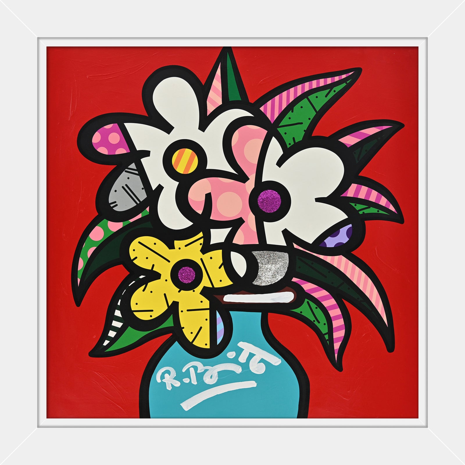 Cheryl's Flowers - Mixed Media Original