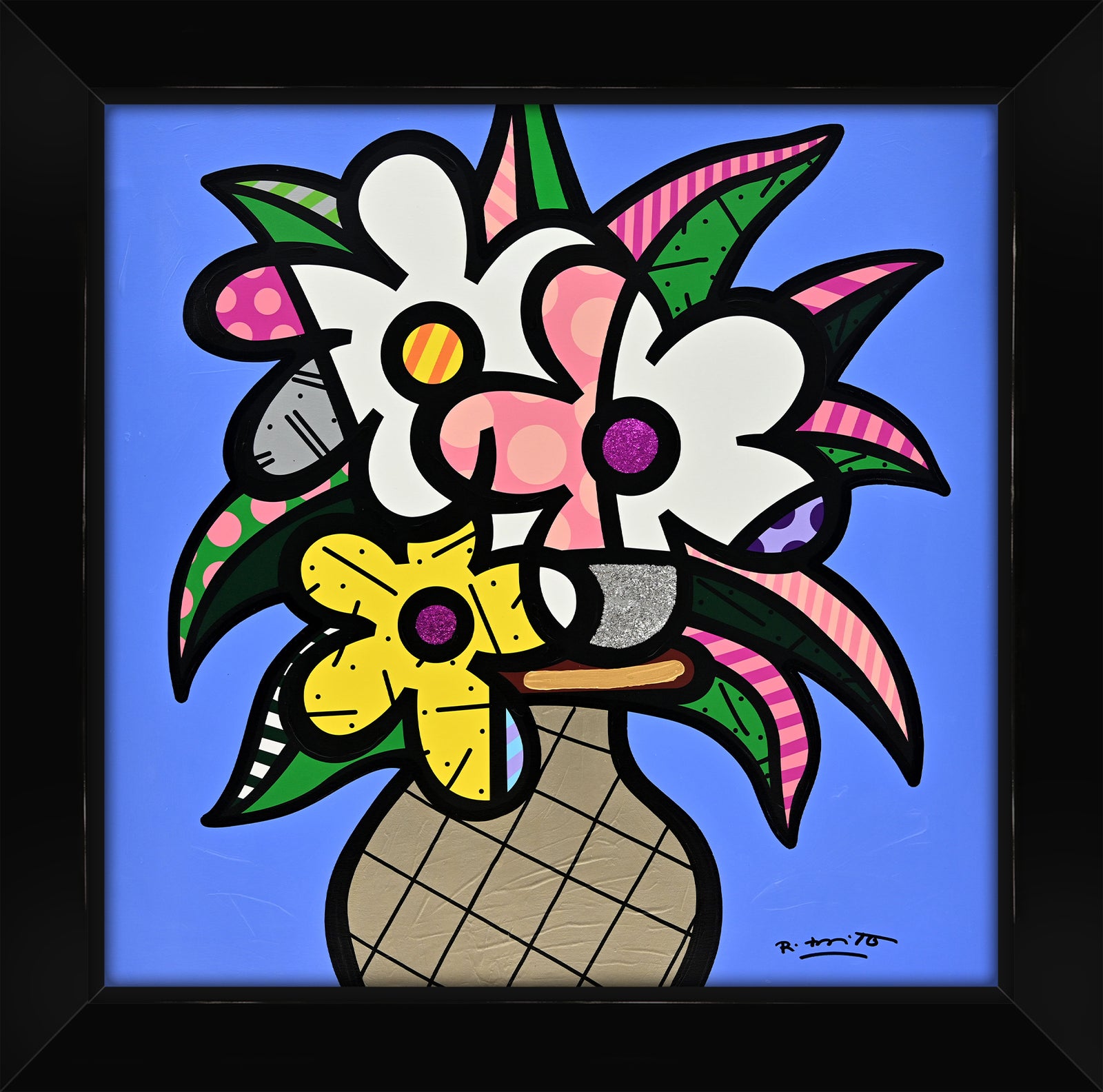 Cheryl's Flowers - Mixed Media Original