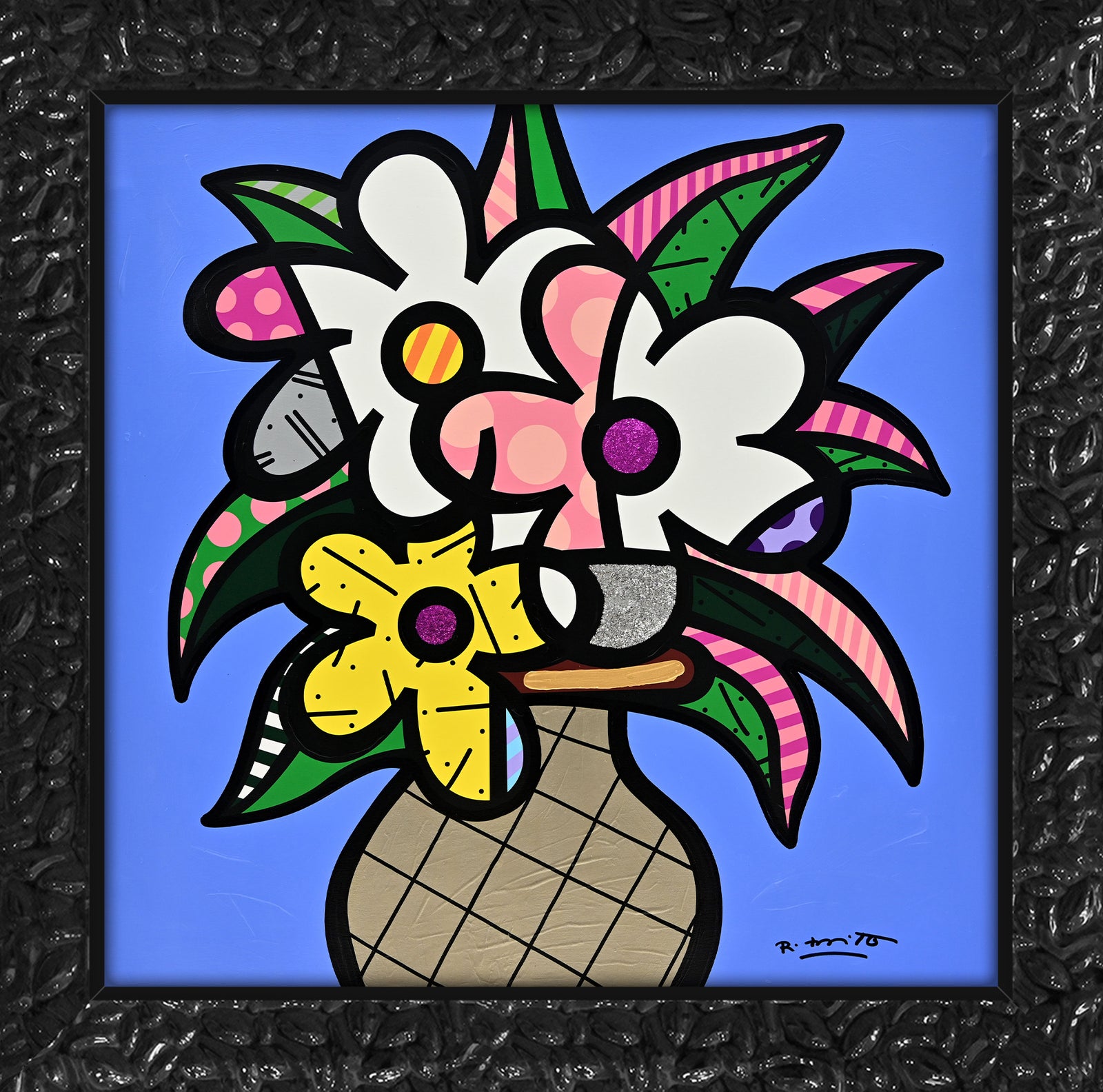 Cheryl's Flowers - Mixed Media Original