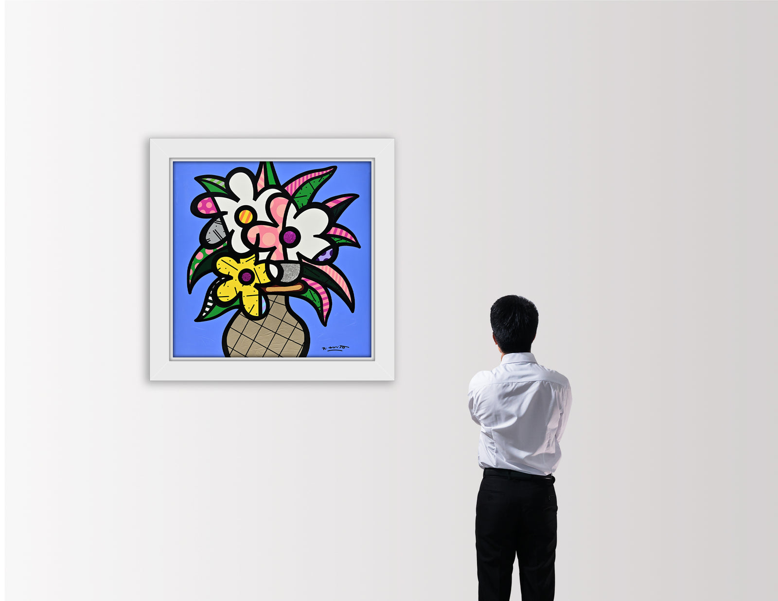 Cheryl's Flowers - Mixed Media Original