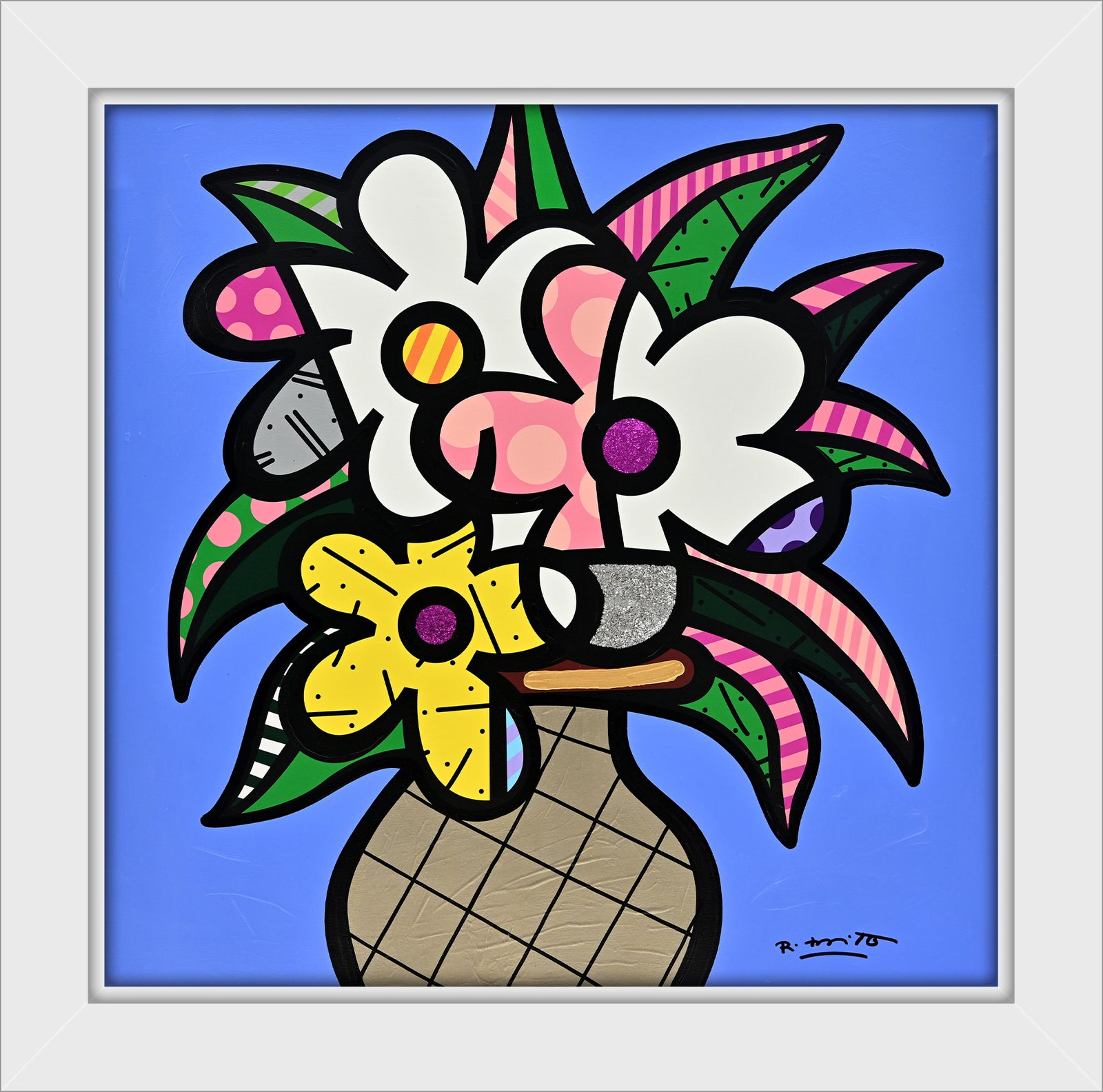 Cheryl's Flowers - Mixed Media Original