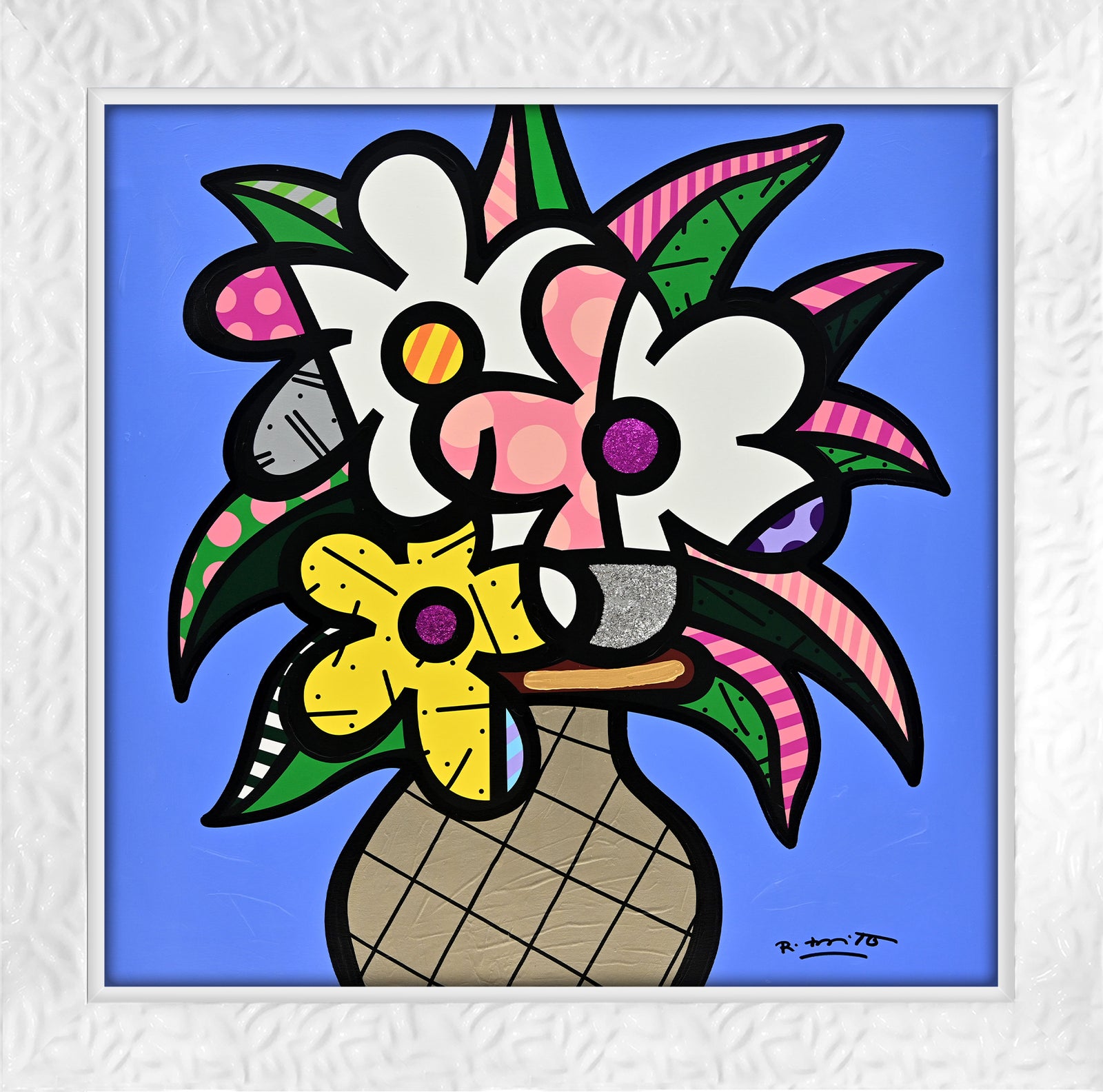 Cheryl's Flowers - Mixed Media Original