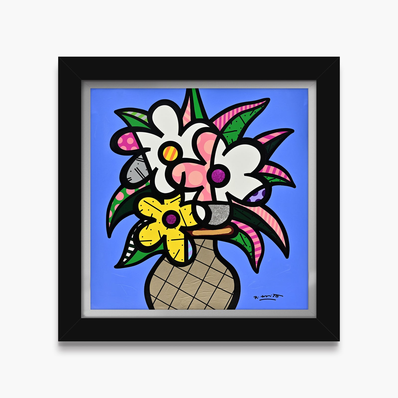 Cheryl's Flowers - Mixed Media Original