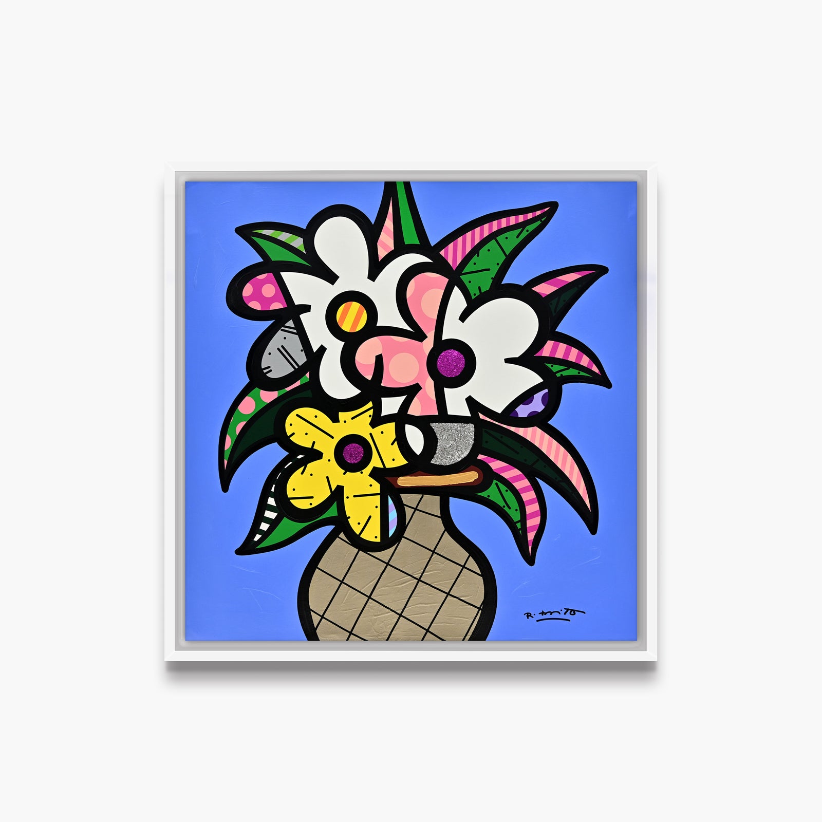 Cheryl's Flowers - Mixed Media Original