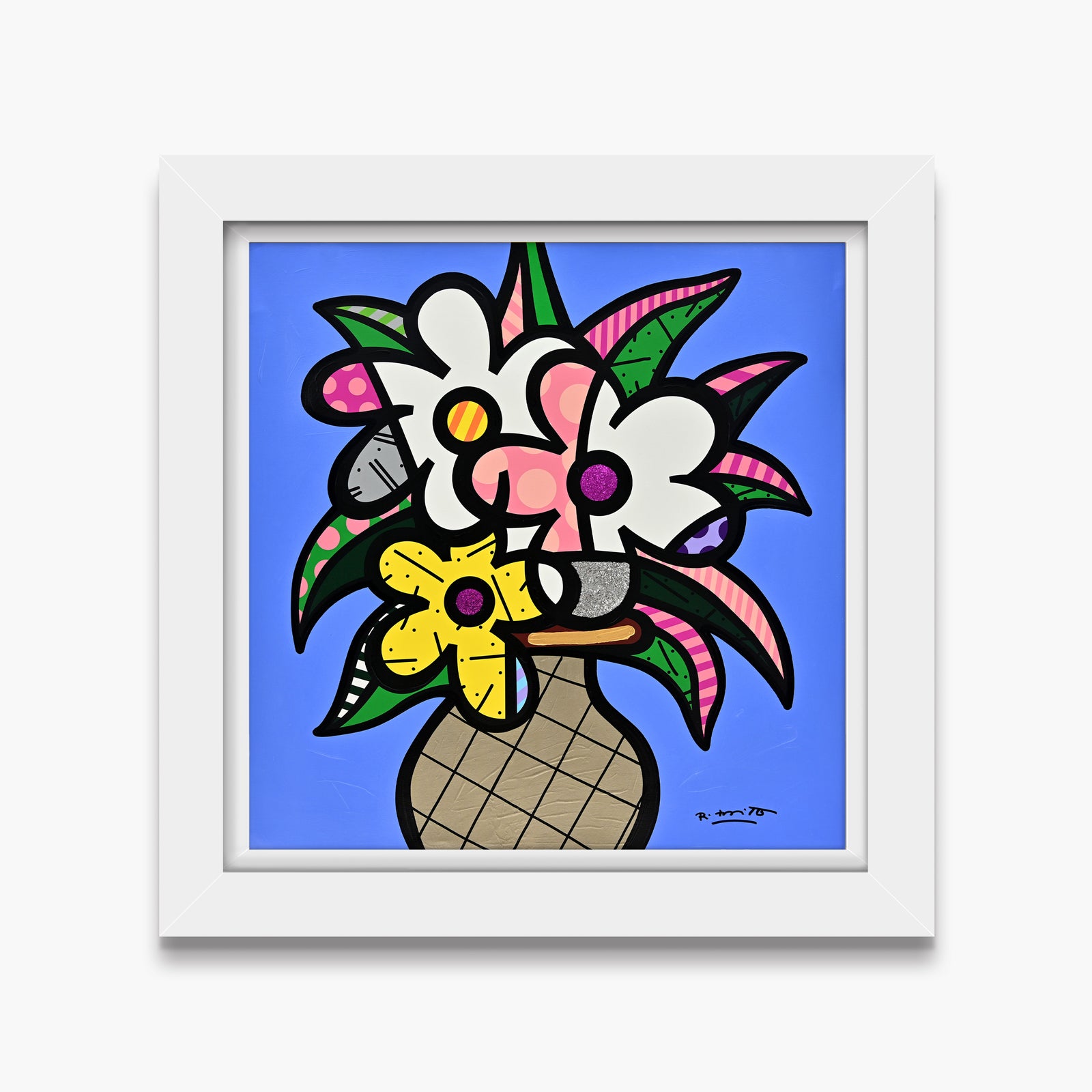 Cheryl's Flowers - Mixed Media Original