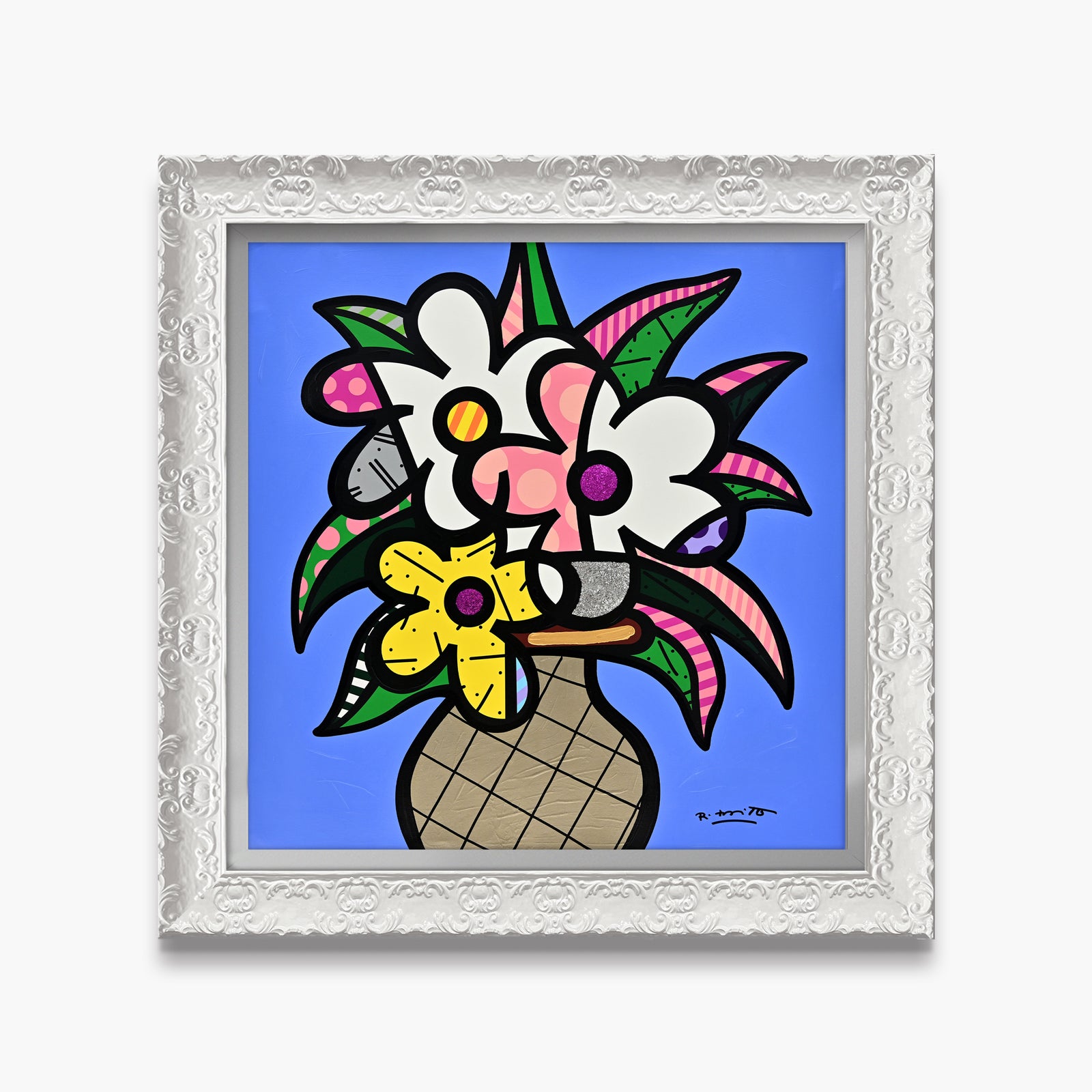 Cheryl's Flowers - Mixed Media Original