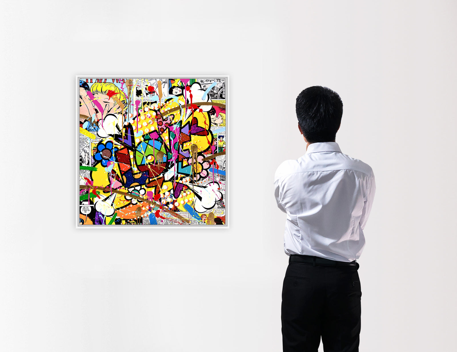 Pop Love - Mixed Media Original