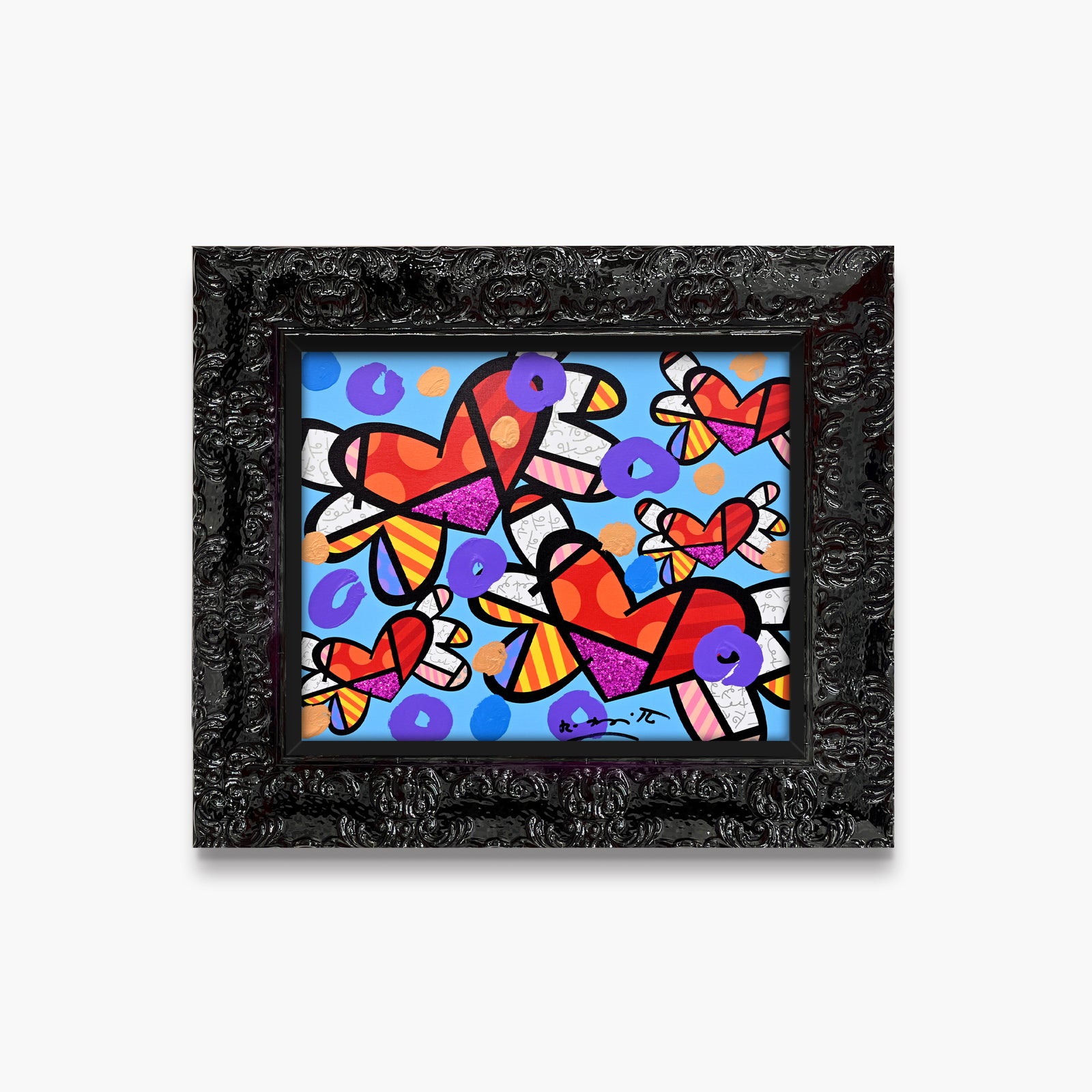 Love Is In The Air Too (Blue) - Mixed Media Original
