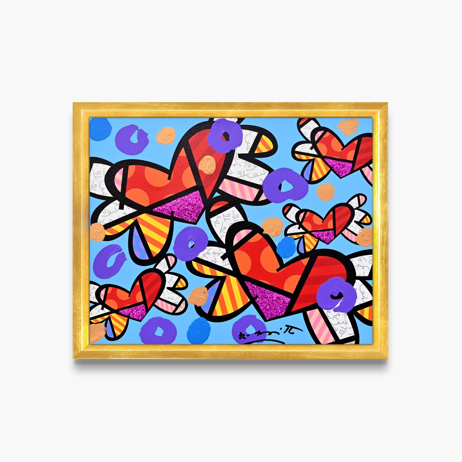 Love Is In The Air Too (Blue) - Mixed Media Original