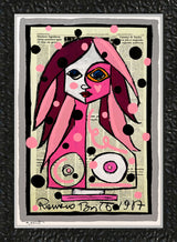 DEEP PINK - Mixed Media Original