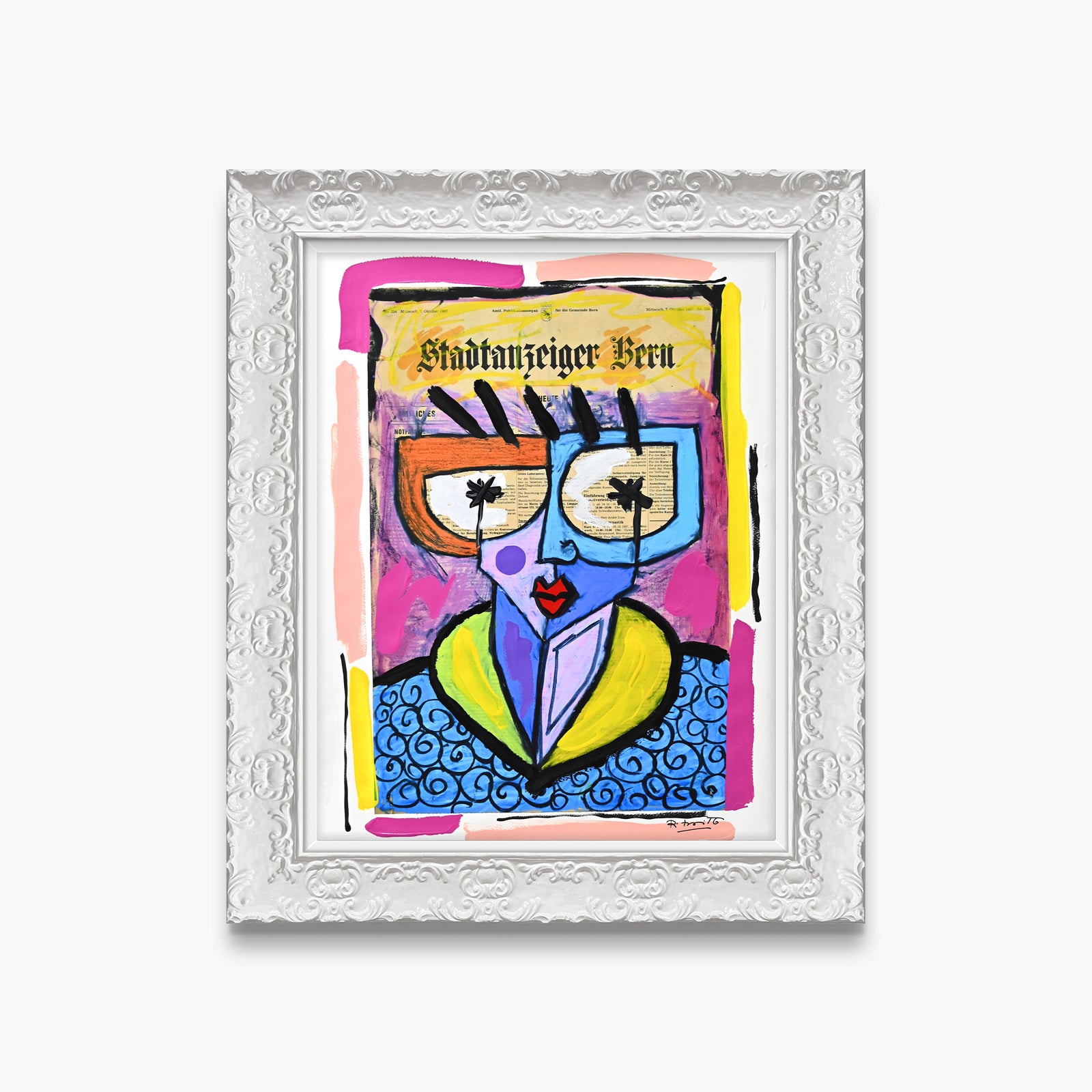 Swiss Lady - Mixed Media Original