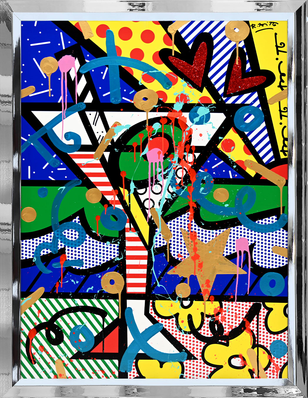 dirty martini mixed media original artistic colorful design collectible