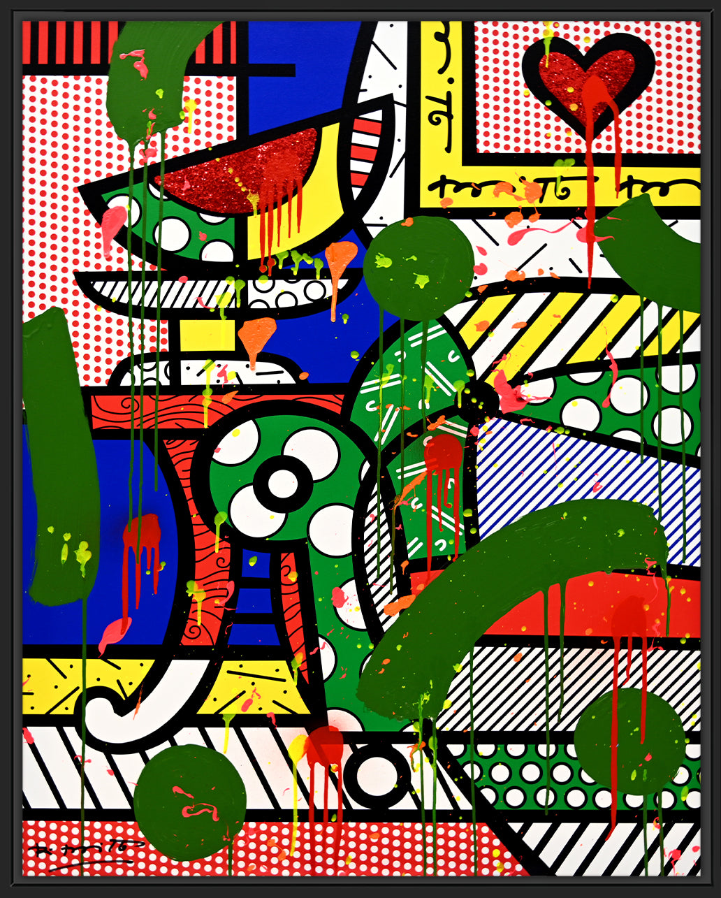 The Green Sofa - Mixed Media Original