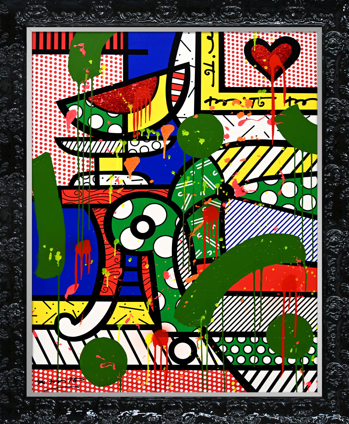 The Green Sofa - Mixed Media Original