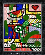 THE GREEN SOFA - Mixed Media Original