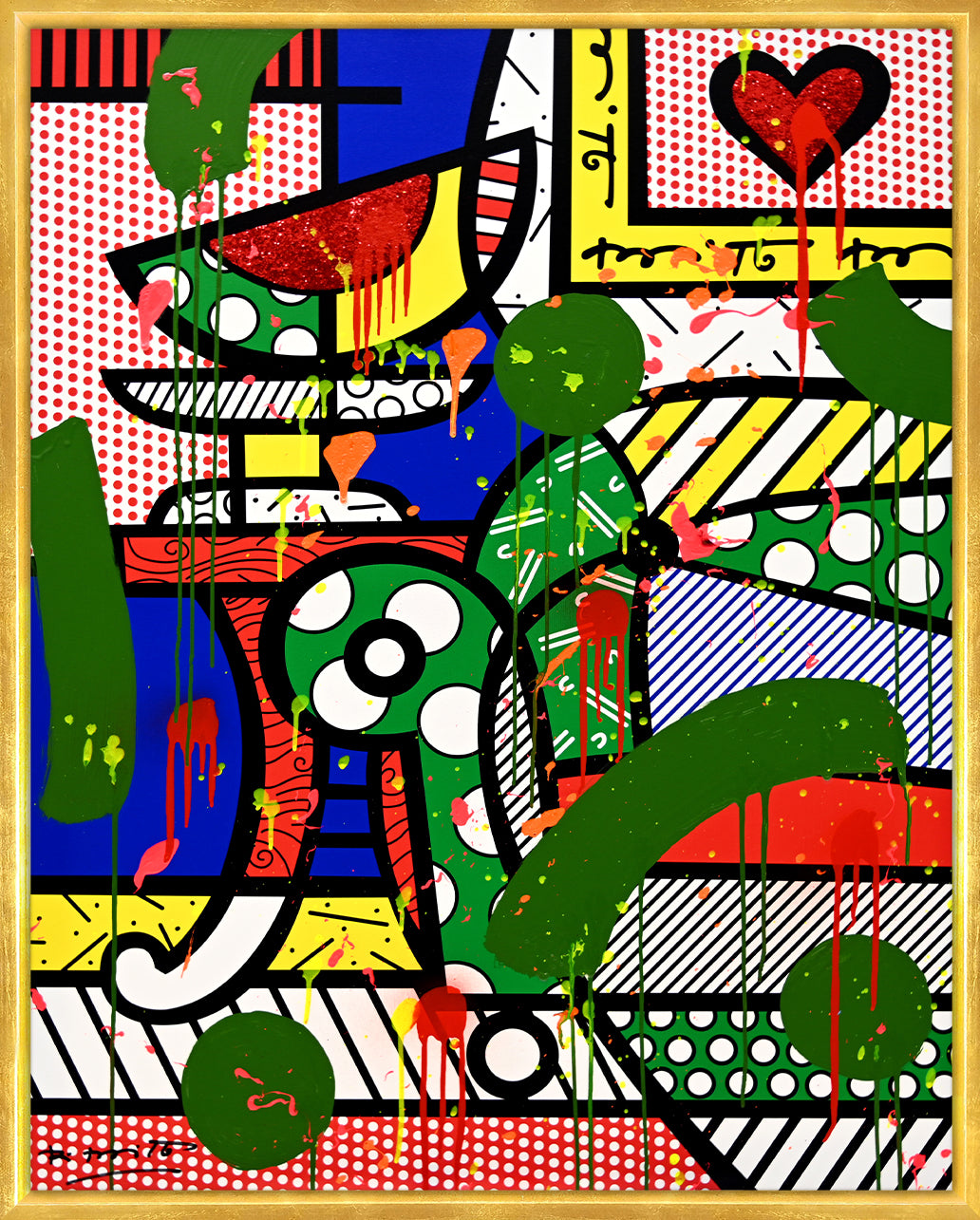 The Green Sofa - Mixed Media Original