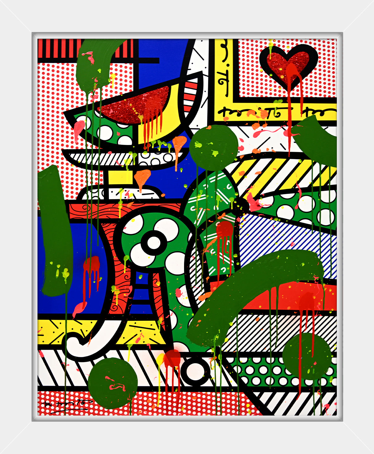 The Green Sofa - Mixed Media Original