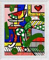 THE GREEN SOFA - Mixed Media Original