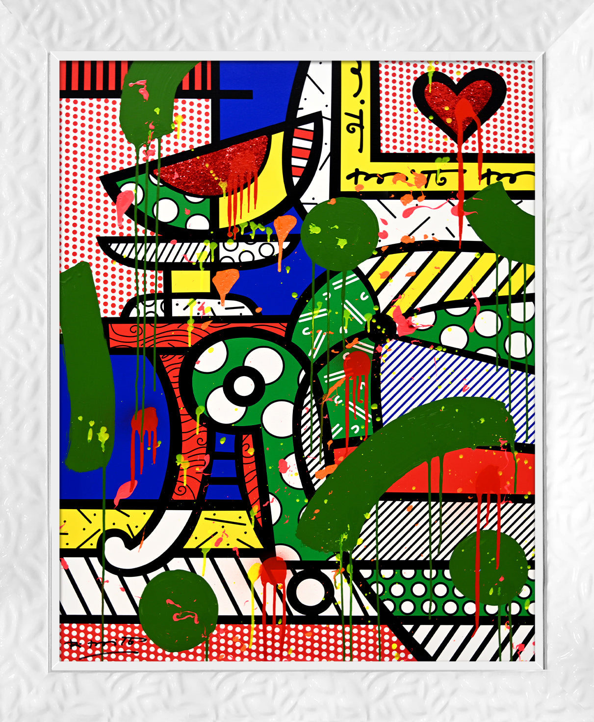 The Green Sofa - Mixed Media Original