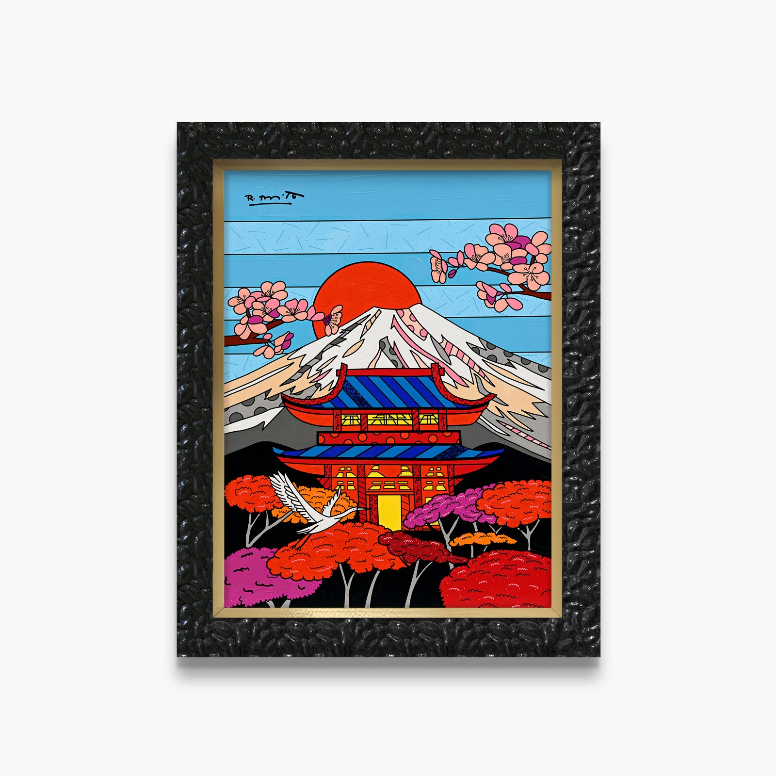 Temple of The Rising Sun - Mixed Media Original